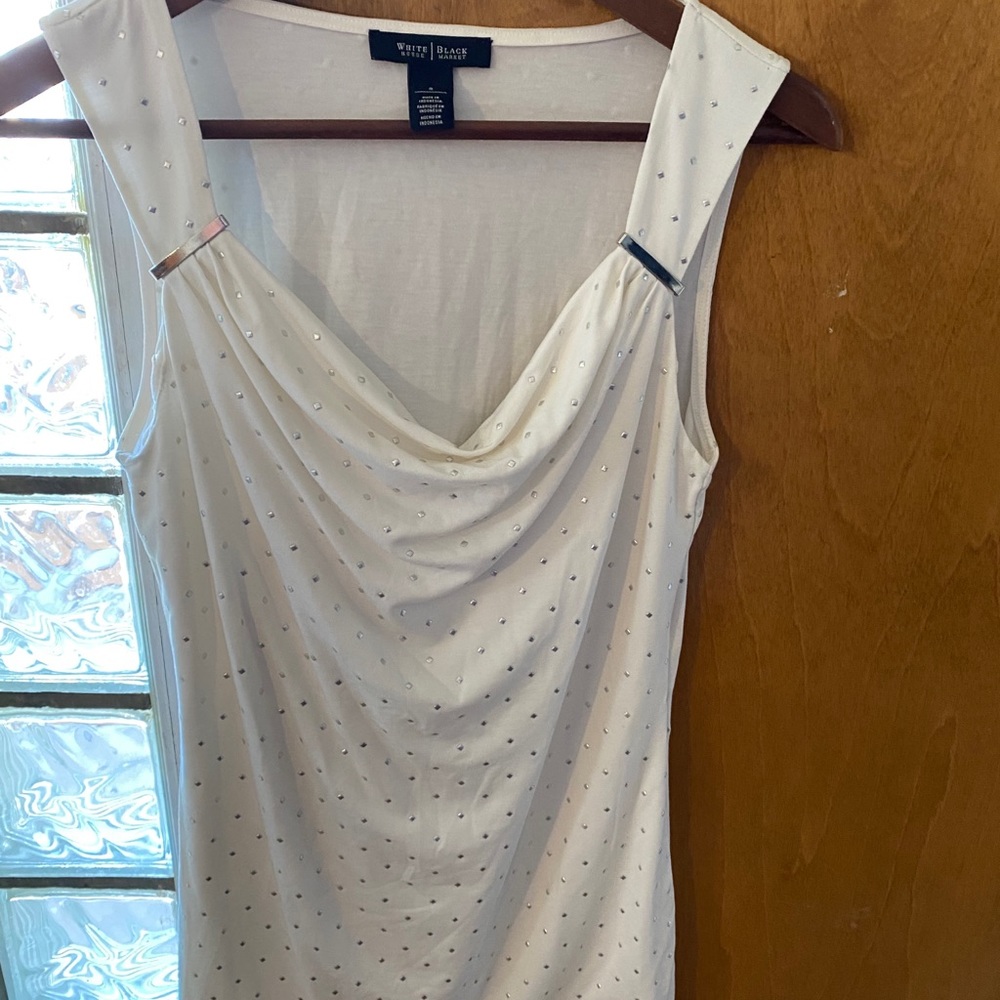 White House Black Market Scoop Neck Top